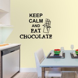 Adesivo de Parede Keep Calm and Eat Chocolate