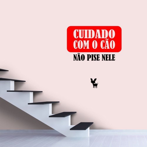 Adesivo de parede Adesivo de Parede Cuidado com o Cão