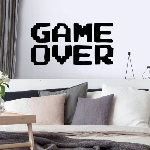 Adesivo de parede Adesivo de Parede Game Over Geek