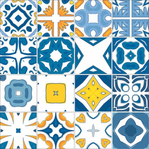 Adesivo de parede Adesivo para Azulejo Azul Royal