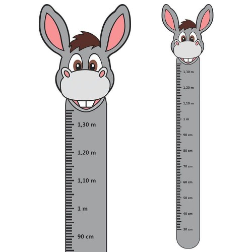 Adesivo de parede Adesivo Régua de Crescimento Burrinho