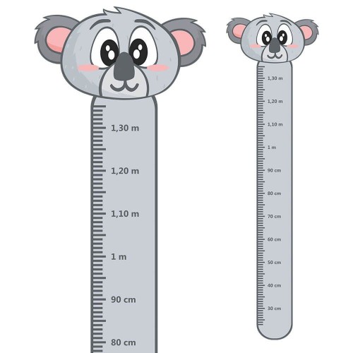 Adesivo de parede Adesivo Régua de Crescimento Coala