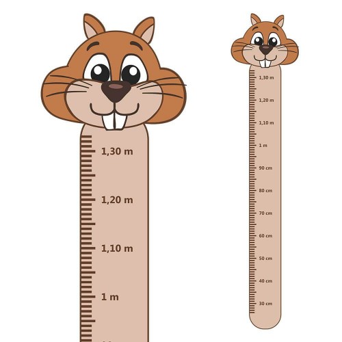 Adesivo de parede Adesivo Régua de Crescimento Esquilo