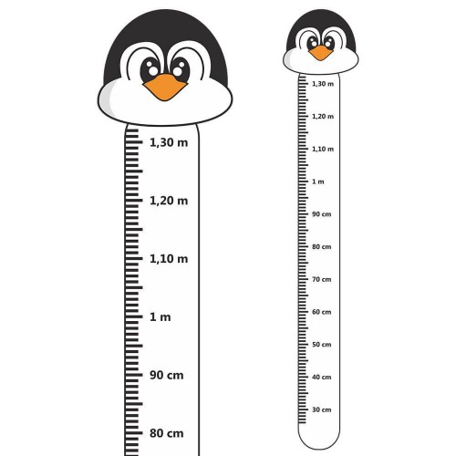 Adesivo de parede Adesivo Régua de Crescimento Pinguim