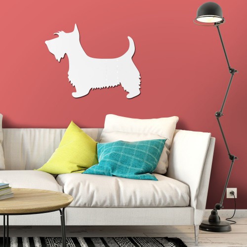 Adesivo de parede Espelho Decorativo Terrier Escocês