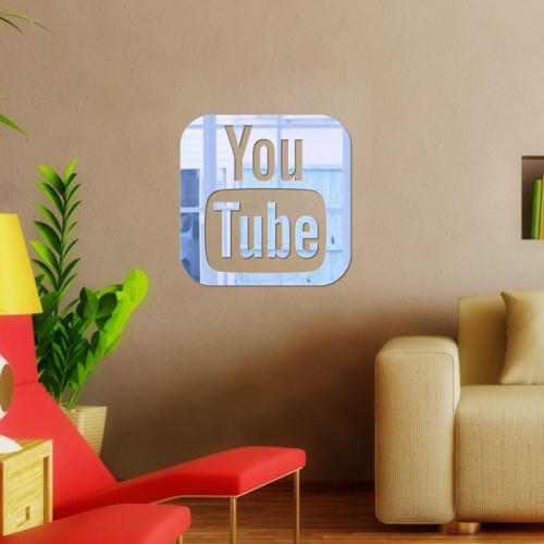 Adesivo de parede Espelho Decorativo YouTube