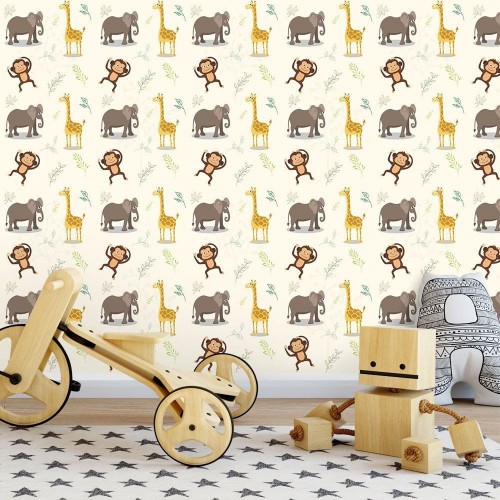 Adesivo de parede Papel de Parede Baby Animals