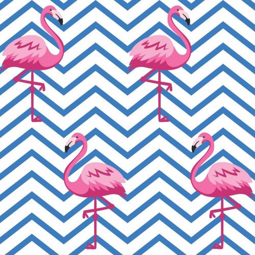 Adesivo de parede Papel de Parede Chevron Flamingo