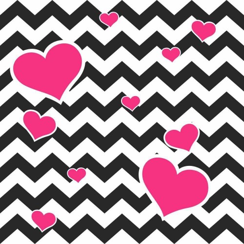 Adesivo de parede Papel de Parede Chevron Heart