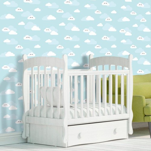 Adesivo de parede Papel de Parede Nuvens Clean Kids