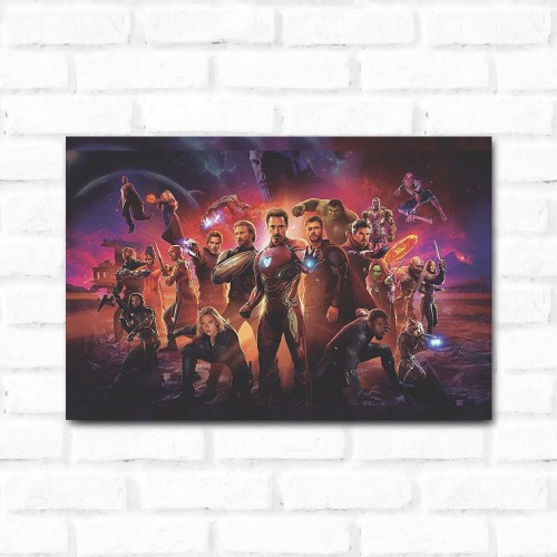 Adesivo de parede Placa Decorativa  Vingadores Guerra Infinita