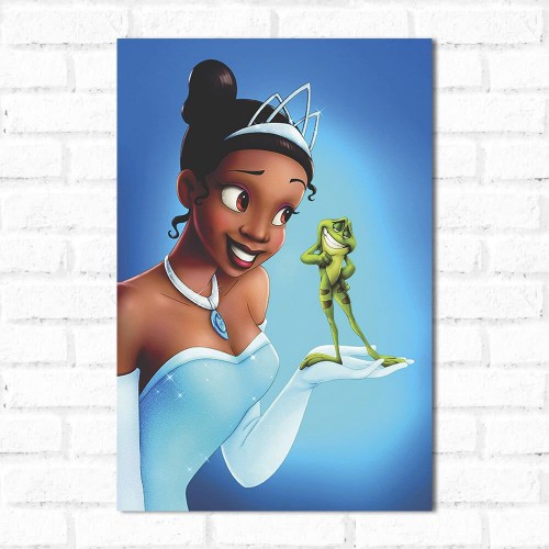 Adesivo de parede Placa Decorativa A Princesa e o Sapo 2