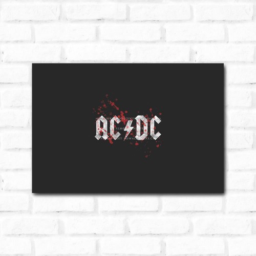 Adesivo de parede Placa Decorativa ACDC