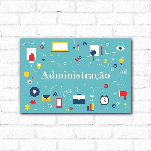 Adesivo de parede Placa Decorativa Administração