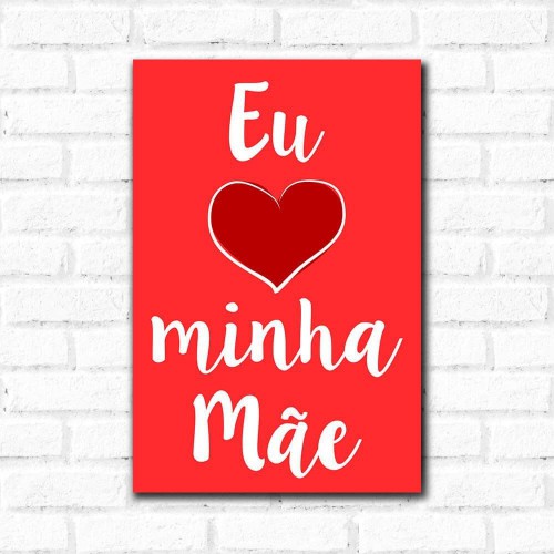 Adesivo de parede Placa Decorativa Amo Minha Mãe