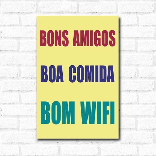 Adesivo de parede Placa Decorativa Bons Amigos