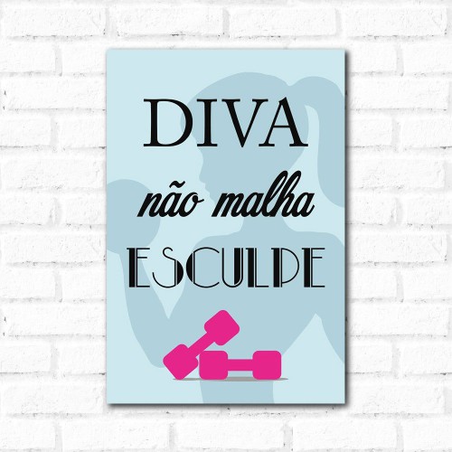 Adesivo de parede Placa Decorativa Diva