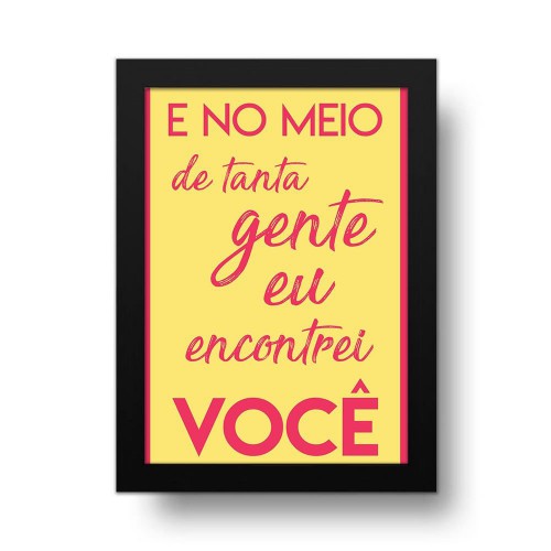 Adesivo de parede Placa Decorativa Encontrei Você