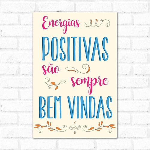 Adesivo de parede Placa Decorativa Energias Positivas