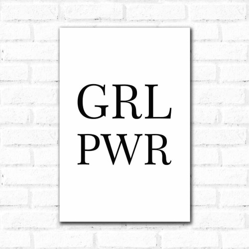 Adesivo de parede Placa Decorativa Girl Power