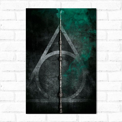 Adesivo de parede Placa Decorativa Harry Potter e as Relíquias da Morte
