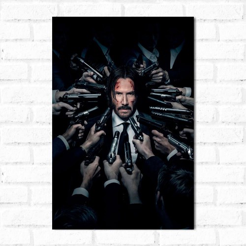 Adesivo de parede Placa Decorativa John Wick