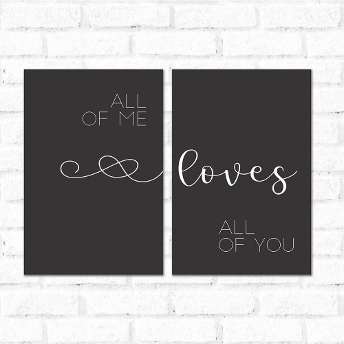 Adesivo de parede Placa Decorativa Kit All Of Me