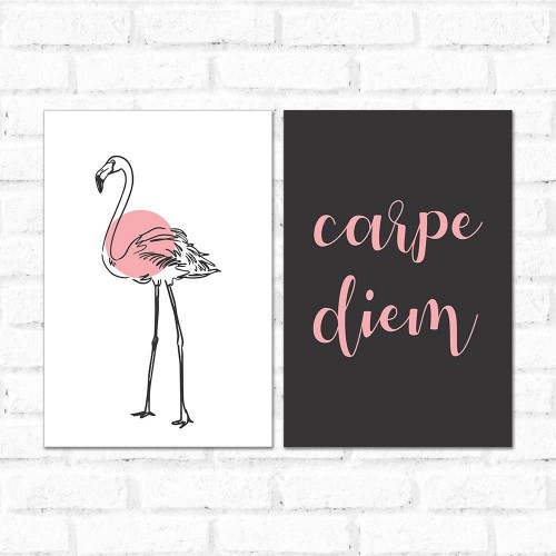 Adesivo de parede Placa Decorativa Kit Carpe Diem