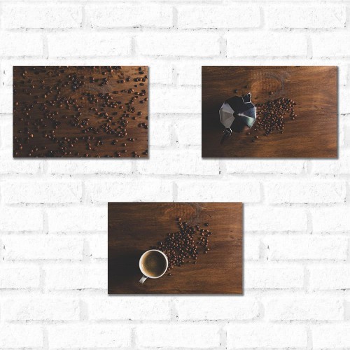 Adesivo de parede Placa Decorativa Kit Coffe Time