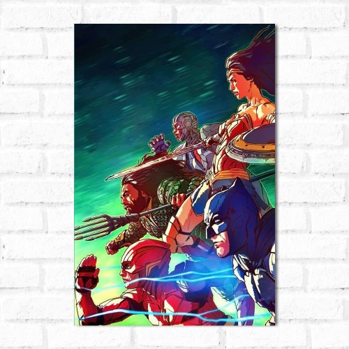 Adesivo de parede Placa Decorativa Liga da Justica 3