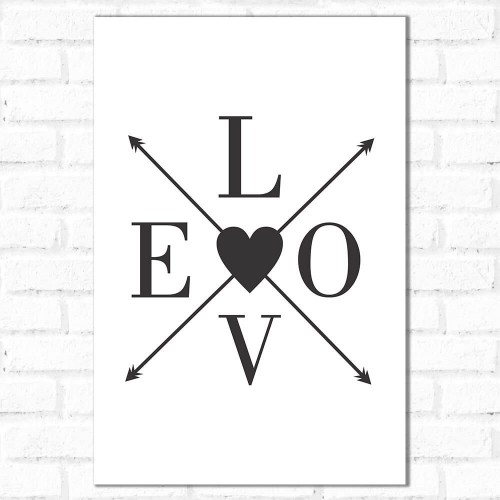 Adesivo de parede Placa Decorativa love Arrows