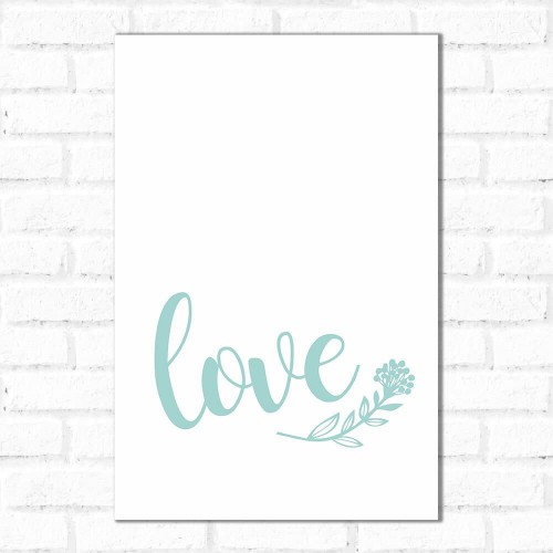 Adesivo de parede Placa Decorativa love Hearts Clean