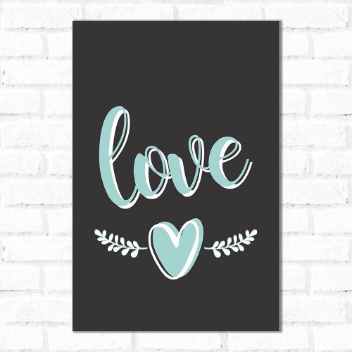 Adesivo de parede Placa Decorativa Love Hearts