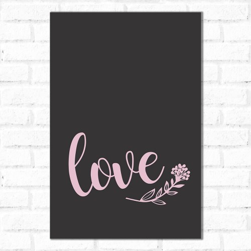 Adesivo de parede Placa Decorativa Love Rose