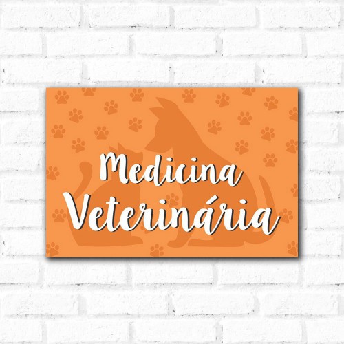 Adesivo de parede Placa Decorativa Medicina Veterinária