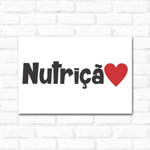 Adesivo de parede Placa Decorativa Nutrição 2