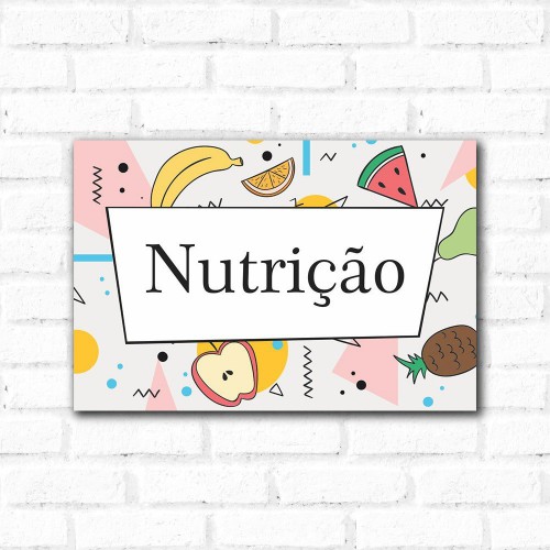 Adesivo de parede Placa Decorativa Nutrição