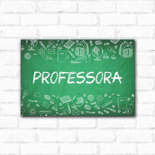 Adesivo de parede Placa Decorativa Professora