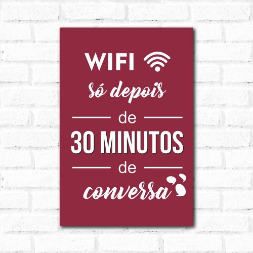 Adesivo de parede Placa Decorativa Wifi