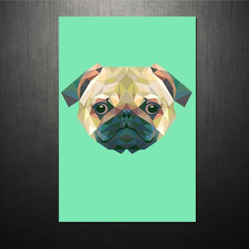 Adesivo de parede Poster Triangle dog