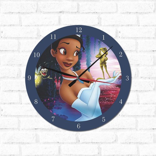 Adesivo de parede Relógio Decorativo A Princesa e o Sapo