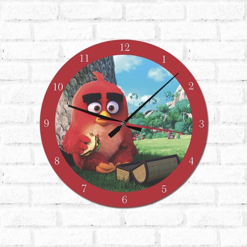 Adesivo de parede Relógio Decorativo Angry Birds 1