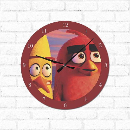 Adesivo de parede Relógio Decorativo Angry Birds 2