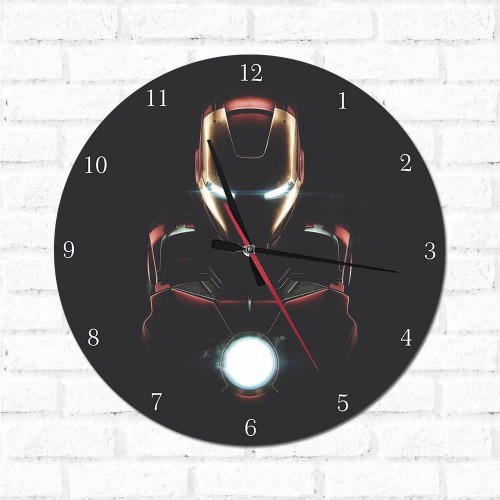 Adesivo de parede Relógio Decorativo Homem DE Ferro 1