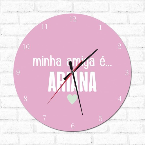 Adesivo de parede Relógio Decorativo Minha Amiga é Canceriana