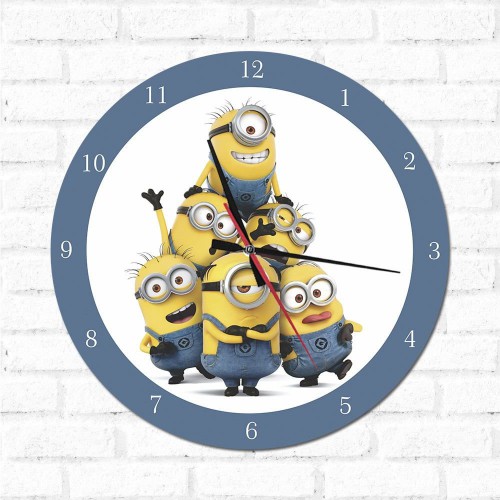 Adesivo de parede Relógio Minions 1