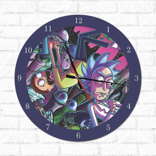 Adesivo de parede Relógio Rick and Morty 1