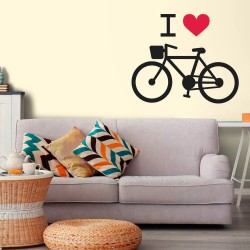 Adesivo de Parede Bicicleta Love