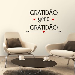 Adesivo de Parede Gratidão