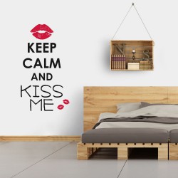 Adesivo de Parede Keep Calm and Kiss Me